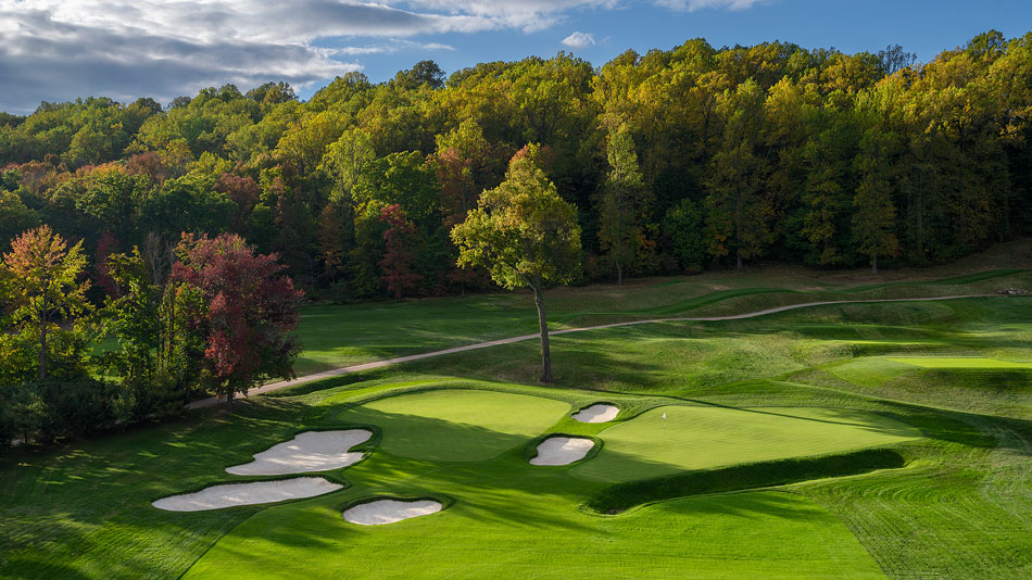 With the original fourteenth green suffering from drainage issues, a second green was introduced in the 1930s. Hanse’s team discovered that they coexisted for longer than previously thought, so restored them both (Photo: Evan Schiller)
