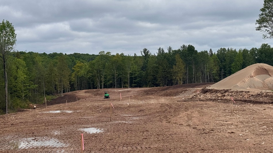 Construction of the new nine-hole Cedar course is under way (Photo: Albanese & Lutzke)