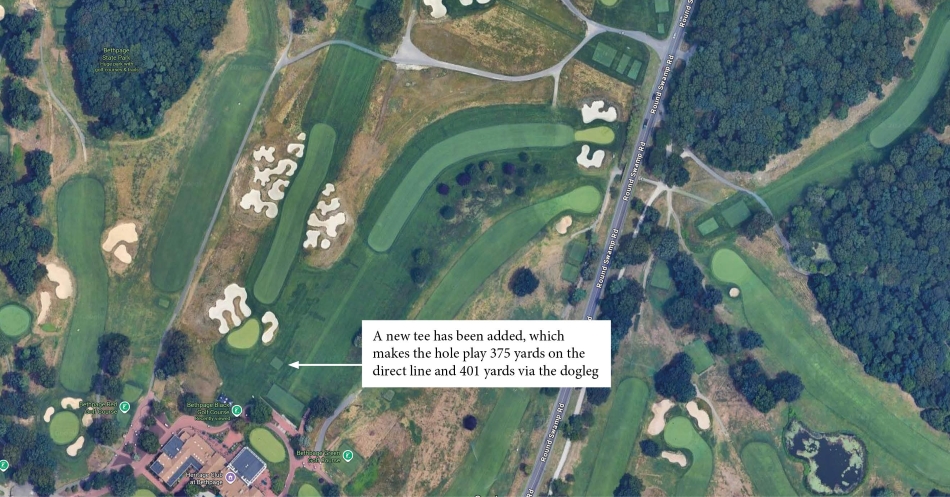 Jones has added a new tee to the first hole as a grandstand will cover the main tee (Image: Rees Jones Inc.) 