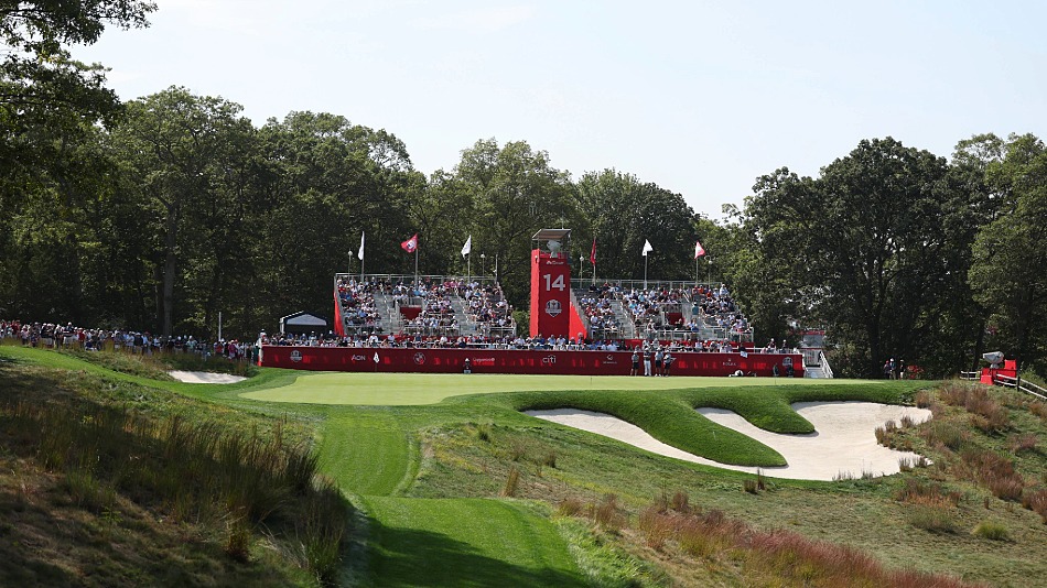 Pin  will dictate the difficulty of the short par-four fourteenth, which provides a great chance for birdie (Photo: Michael Reaves/PGA of America)
