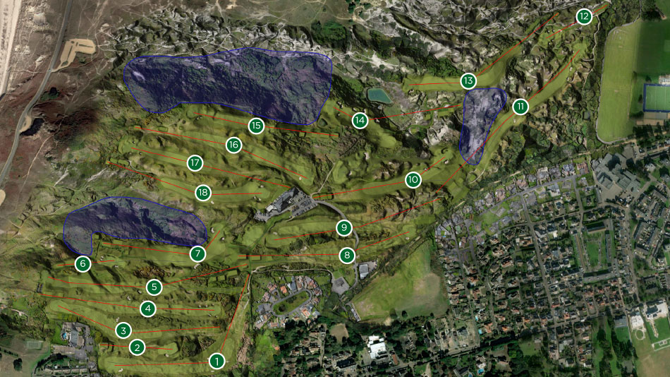 Mackenzie & Ebert’s masterplan aims to address the up-and-down nature of La Moye’s routing and introduce more variety in hole length and direction (Image: Mackenzie & Ebert)