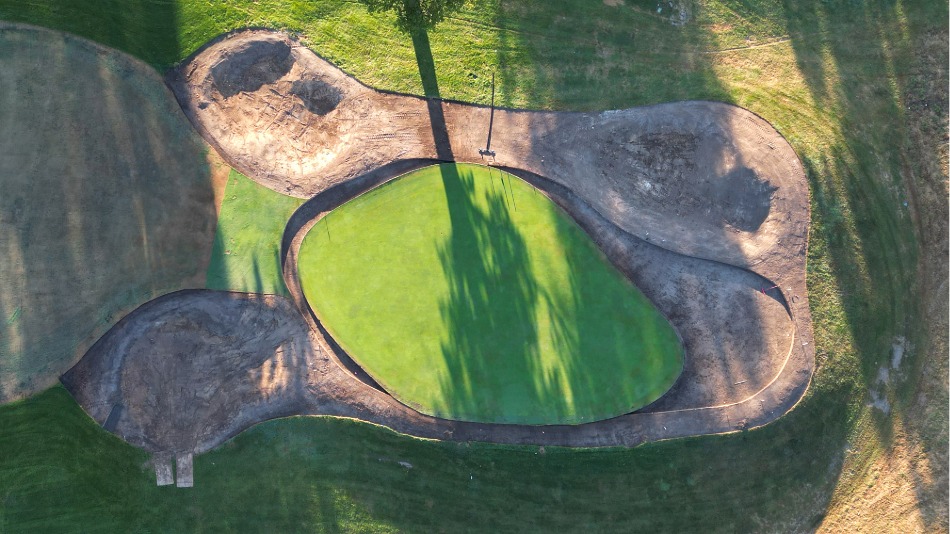 The renovation includes green expansion, new drainage and irrigation and the rebuild of bunkers (Photo: Nagle Design Works)