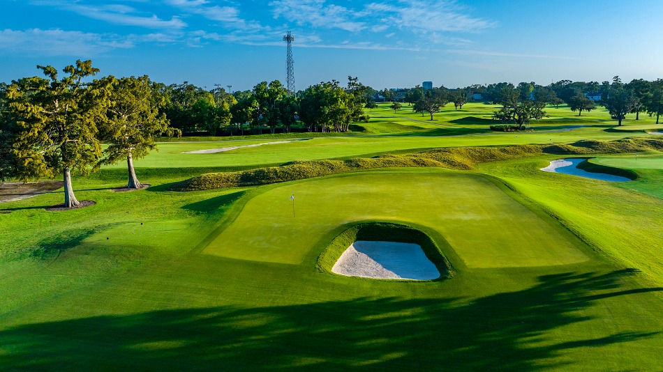 The pair worked on a redesign at Metairie in Louisiana. Pictured, the reimagined Lion’s Mouth eleventh hole (Photo: Larry Lambrecht)